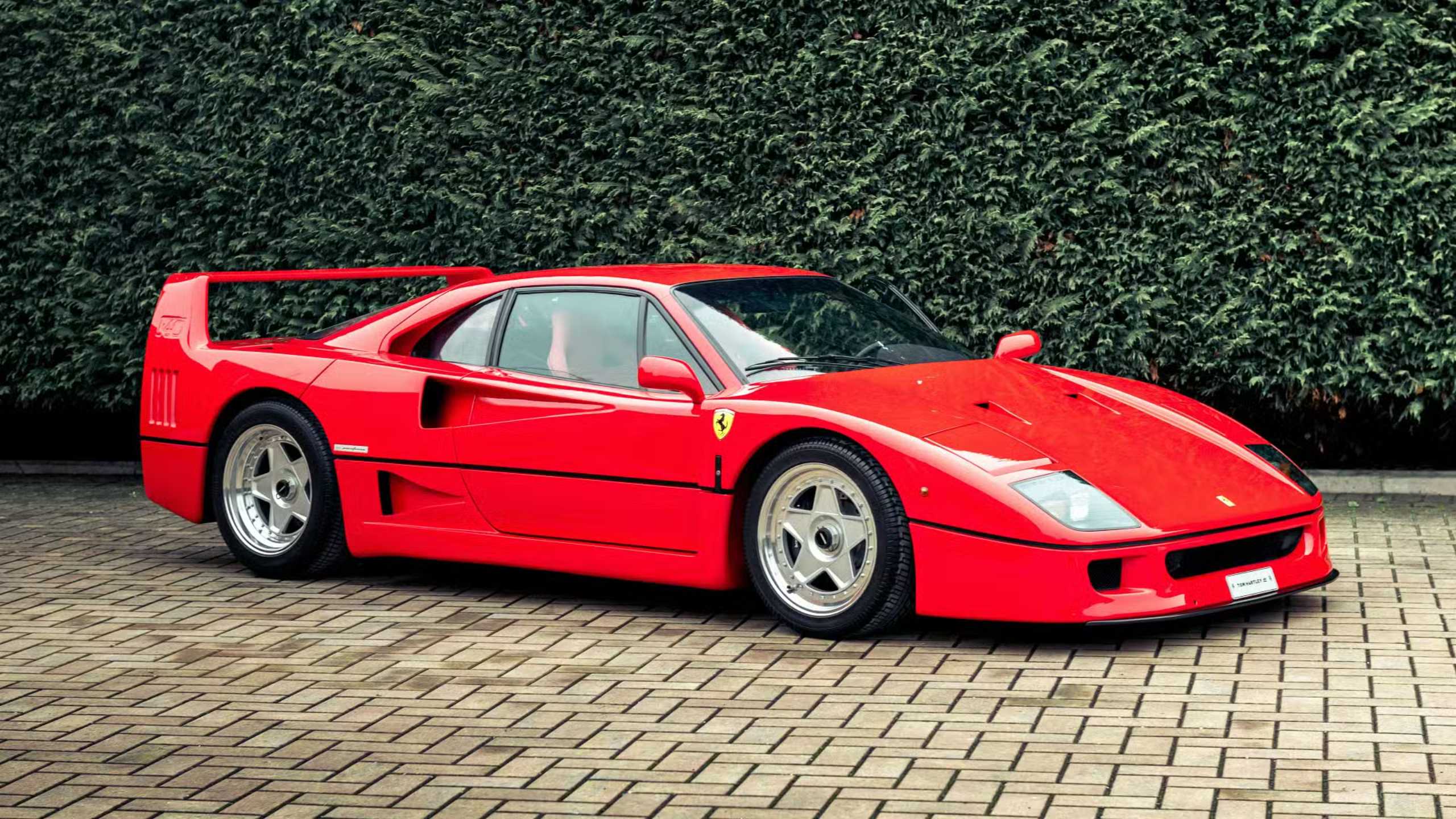Red Ferrari F40 on our forecourt